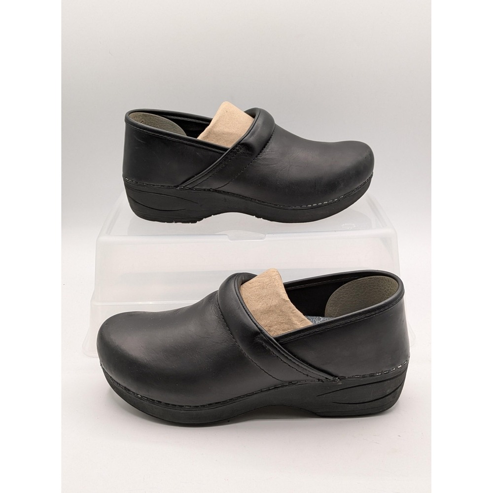 Dansko Shoes Womens Size 8.5 Black Leather XP 2.0 Clog Slip Resistant Workwear